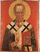 unknow artist Icon of St Nicholas oil painting on canvas